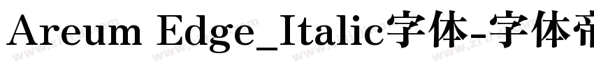 Areum Edge_Italic字体字体转换